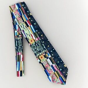 Gustav Klimt Inspired 100% Silk Neck Tie Made  in Italy
